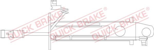 QUICK BRAKE WS 0236 A - Предупредителен контактен сензор, износване на накладките vvparts.bg