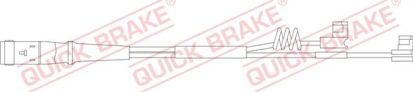 QUICK BRAKE WS 0232 B - Предупредителен контактен сензор, износване на накладките vvparts.bg