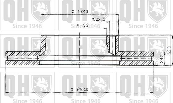 Quinton Hazell BDC4426 - Спирачен диск vvparts.bg