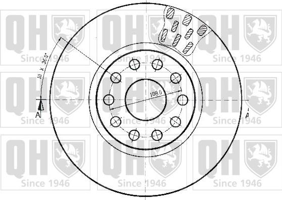 Quinton Hazell BDC4501 - Спирачен диск vvparts.bg