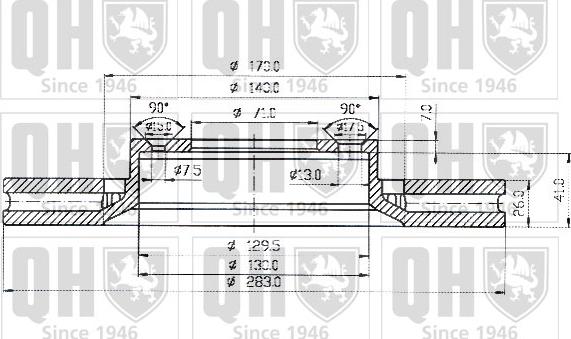 Quinton Hazell BDC4507 - Спирачен диск vvparts.bg