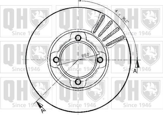 Quinton Hazell BDC4582 - Спирачен диск vvparts.bg