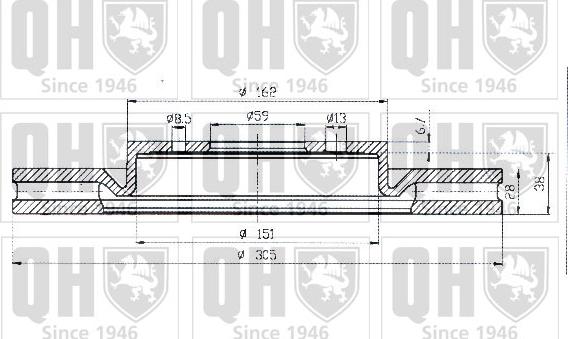 Quinton Hazell BDC4683 - Спирачен диск vvparts.bg