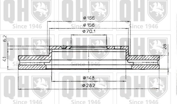 Quinton Hazell BDC4844 - Спирачен диск vvparts.bg