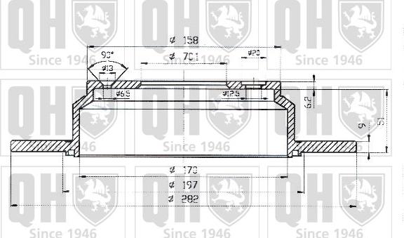 Quinton Hazell BDC4840 - Спирачен диск vvparts.bg