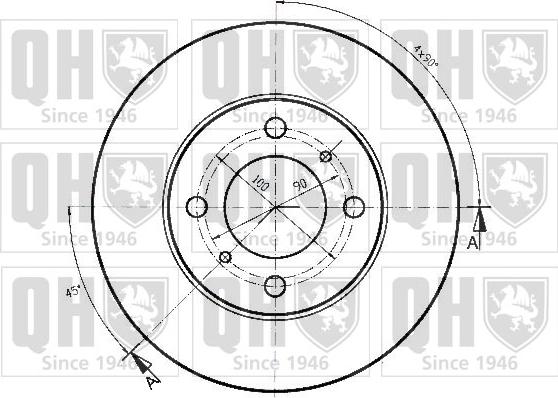 Quinton Hazell BDC4855 - Спирачен диск vvparts.bg