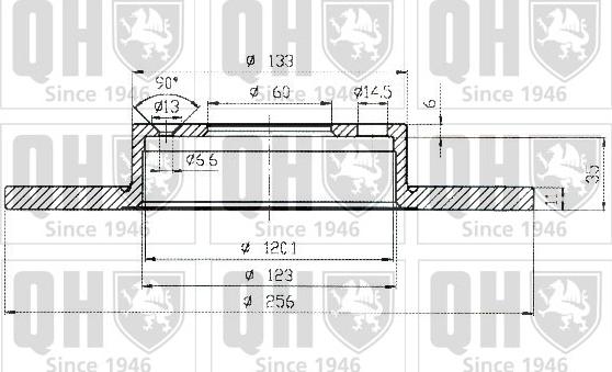 Quinton Hazell BDC4812 - Спирачен диск vvparts.bg