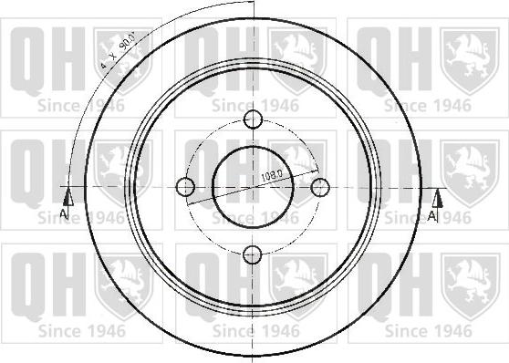 Quinton Hazell BDC4349 - Спирачен диск vvparts.bg