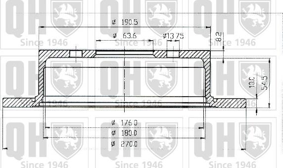 Quinton Hazell BDC4349 - Спирачен диск vvparts.bg