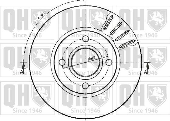 Quinton Hazell BDC4351 - Спирачен диск vvparts.bg