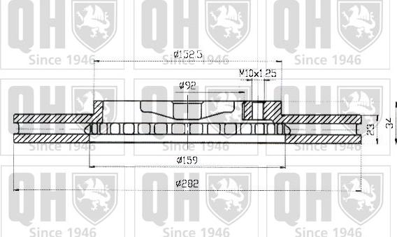 Quinton Hazell BDC4358 - Спирачен диск vvparts.bg