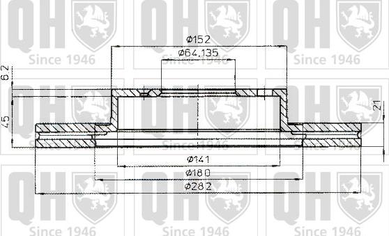 Quinton Hazell BDC4313 - Спирачен диск vvparts.bg