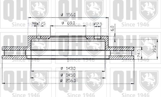 Quinton Hazell BDC4383 - Спирачен диск vvparts.bg