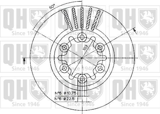 Quinton Hazell BDC4247 - Спирачен диск vvparts.bg