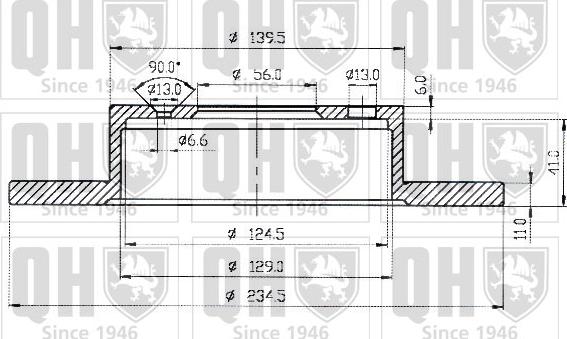 Quinton Hazell BDC4224 - Спирачен диск vvparts.bg