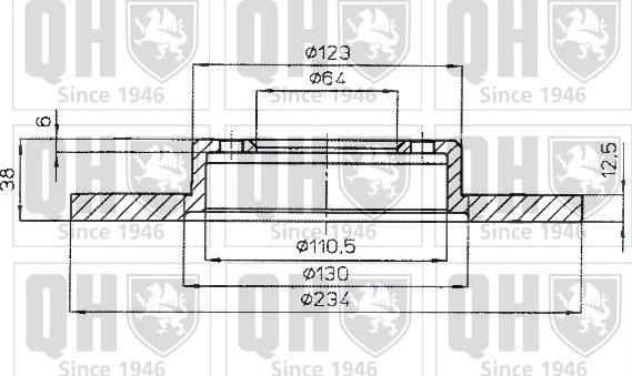 Quinton Hazell BDC4222 - Спирачен диск vvparts.bg