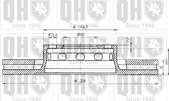 Quinton Hazell BDC4788 - Спирачен диск vvparts.bg