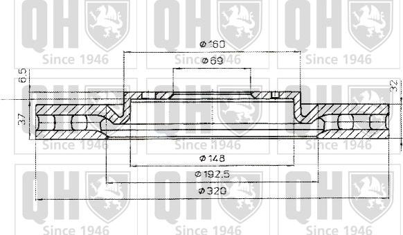 Quinton Hazell BDC5064 - Спирачен диск vvparts.bg