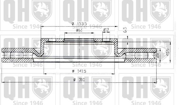 Quinton Hazell BDC5158 - Спирачен диск vvparts.bg