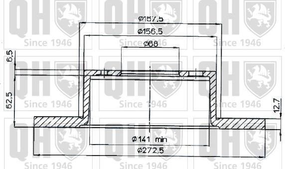 Quinton Hazell BDC1069 - Спирачен диск vvparts.bg