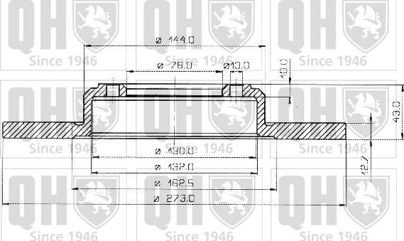 Quinton Hazell BDC1064 - Спирачен диск vvparts.bg