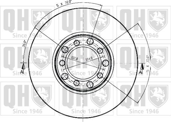 Quinton Hazell BDC1060 - Спирачен диск vvparts.bg