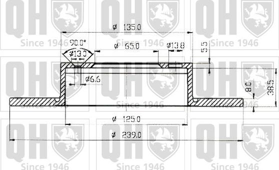 Quinton Hazell BDC1013 - Спирачен диск vvparts.bg