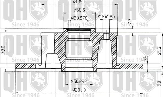 Quinton Hazell BDC1034 - Спирачен диск vvparts.bg