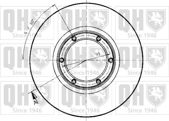 Quinton Hazell BDC1026 - Спирачен диск vvparts.bg