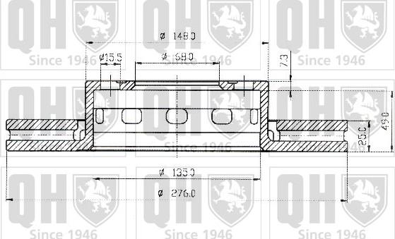 Quinton Hazell BDC3908 - Спирачен диск vvparts.bg