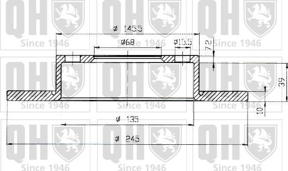 Quinton Hazell BDC3932 - Спирачен диск vvparts.bg