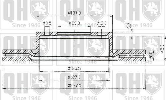 Quinton Hazell BDC3441 - Спирачен диск vvparts.bg