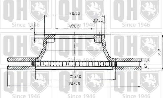 Quinton Hazell BDC3466 - Спирачен диск vvparts.bg