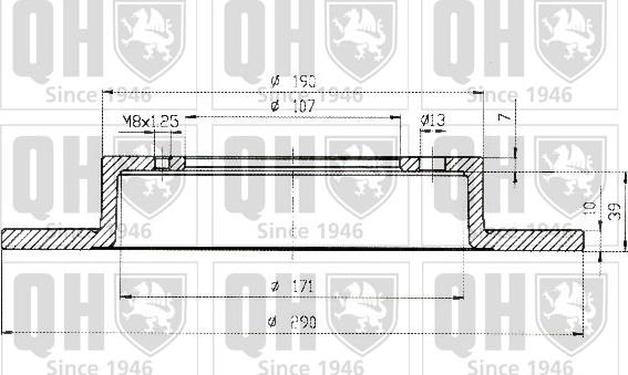 Quinton Hazell BDC3460 - Спирачен диск vvparts.bg