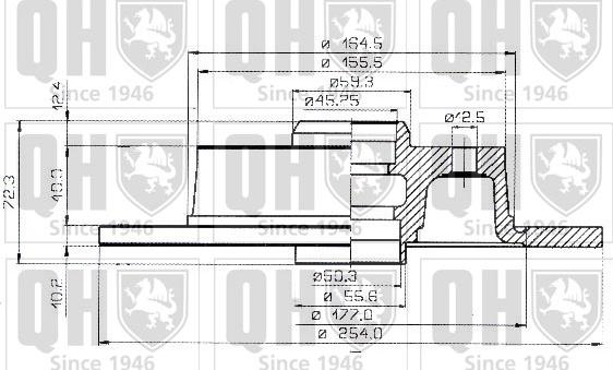 Quinton Hazell BDC3594 - Спирачен диск vvparts.bg