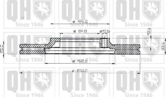 Quinton Hazell BDC3598 - Спирачен диск vvparts.bg