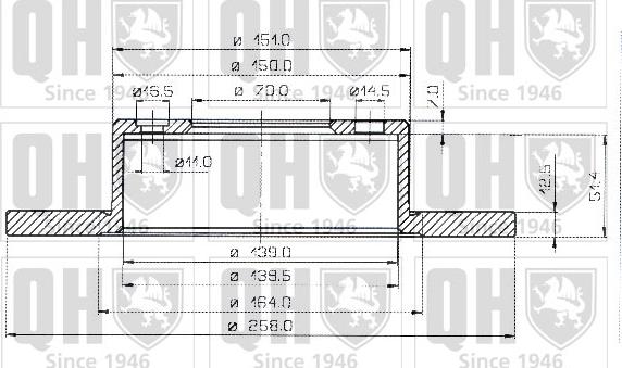 Quinton Hazell BDC3542 - Спирачен диск vvparts.bg