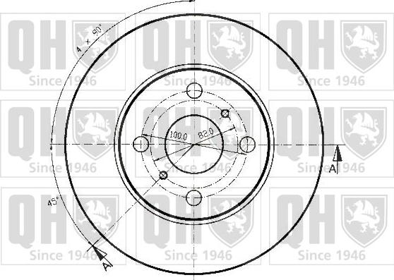 Quinton Hazell BDC3558 - Спирачен диск vvparts.bg