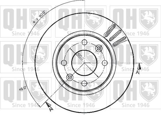 Quinton Hazell BDC3553 - Спирачен диск vvparts.bg