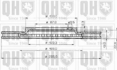 Quinton Hazell BDC3506 - Спирачен диск vvparts.bg