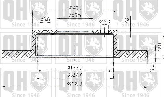 Quinton Hazell BDC3500 - Спирачен диск vvparts.bg