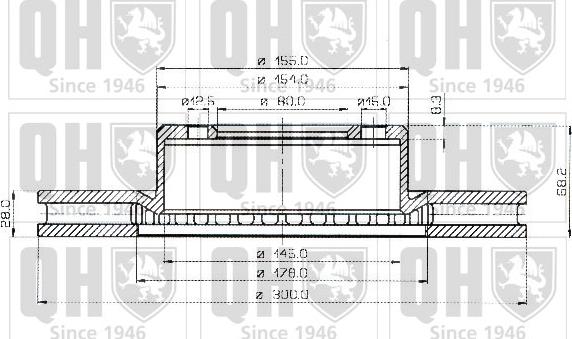 Quinton Hazell BDC3507 - Спирачен диск vvparts.bg