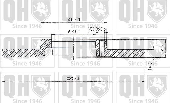 Quinton Hazell BDC3519 - Спирачен диск vvparts.bg