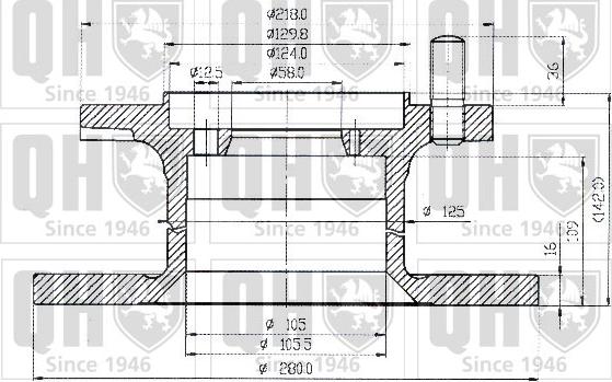 Quinton Hazell BDC3513 - Спирачен диск vvparts.bg