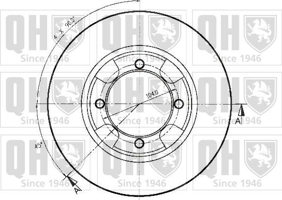 Quinton Hazell BDC3533 - Спирачен диск vvparts.bg