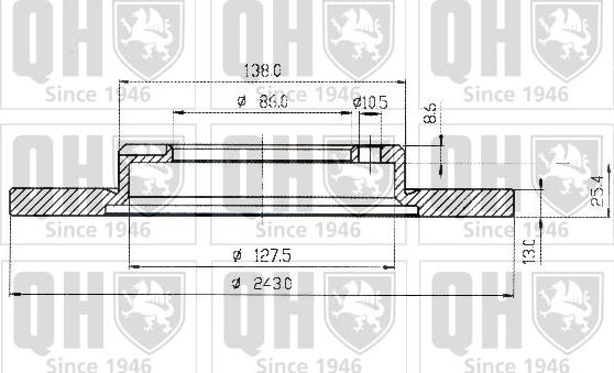 Quinton Hazell BDC3533 - Спирачен диск vvparts.bg