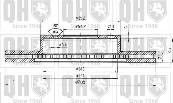 Quinton Hazell BDC3575 - Спирачен диск vvparts.bg