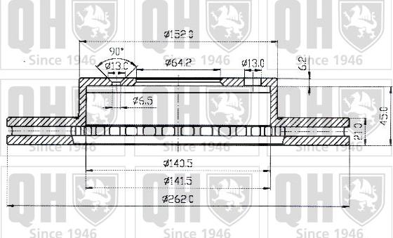 Quinton Hazell BDC3573 - Спирачен диск vvparts.bg