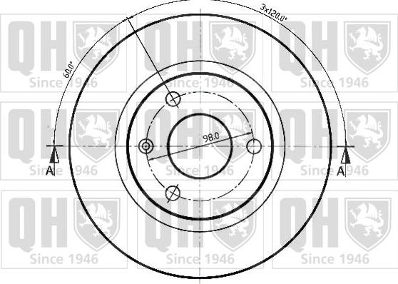 Quinton Hazell BDC3647 - Спирачен диск vvparts.bg