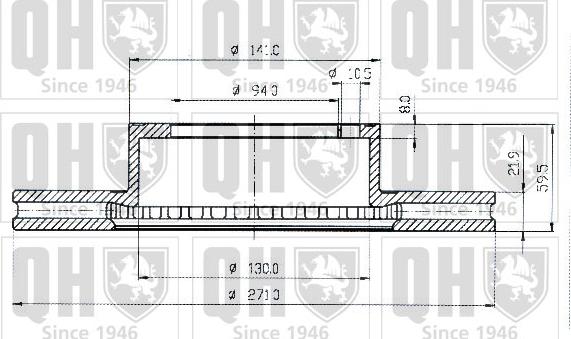 Quinton Hazell BDC3684 - Спирачен диск vvparts.bg